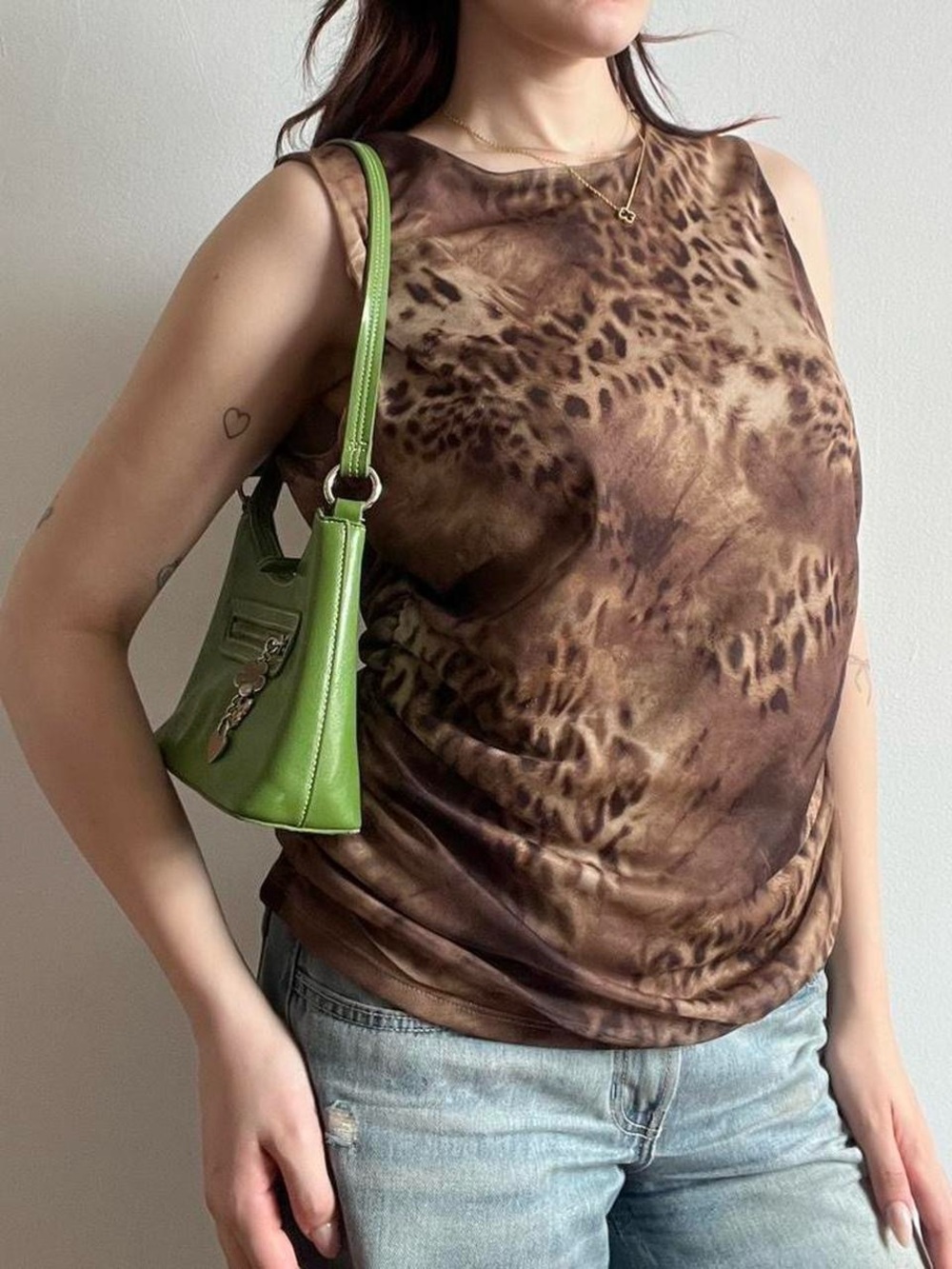 Suzy Shier Animal Print Tank Top